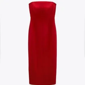Zara | Dresses | Zara Red Midi Sheath Dress | Poshmark
